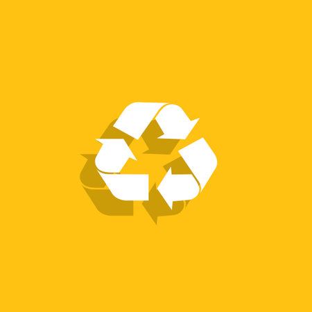 Recycle sign in white color - isolated.のイラスト素材