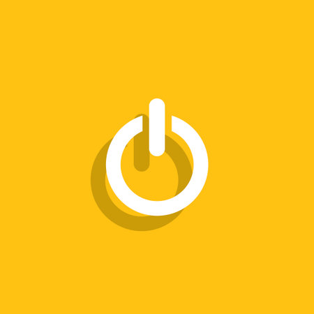 Flat icon of power.のイラスト素材