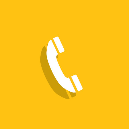 Flat icon of a phone.のイラスト素材