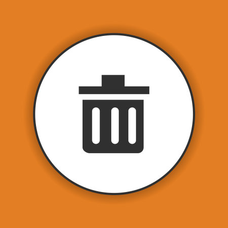 Trash can icon. Flat design style eps 10のイラスト素材