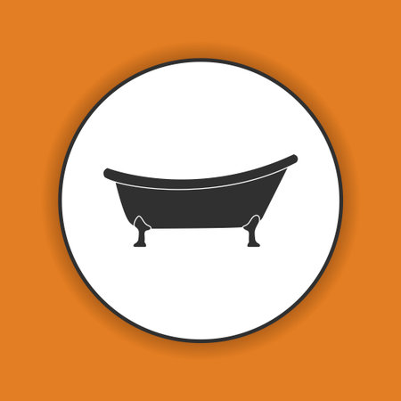 Bathtub Icon. Flat design style eps 10のイラスト素材