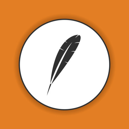 Feather Icon. Flat design style EPS 10のイラスト素材