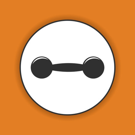 dumbbell icon. Flat design style eps 10のイラスト素材