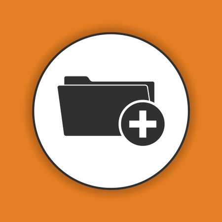 Add Folder icon. Vector Eps 10 flatのイラスト素材