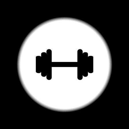 Vector modern flat dumbbell icon. Eps 10.のイラスト素材