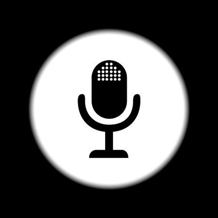 microphone web icon, flat design vector EPSのイラスト素材