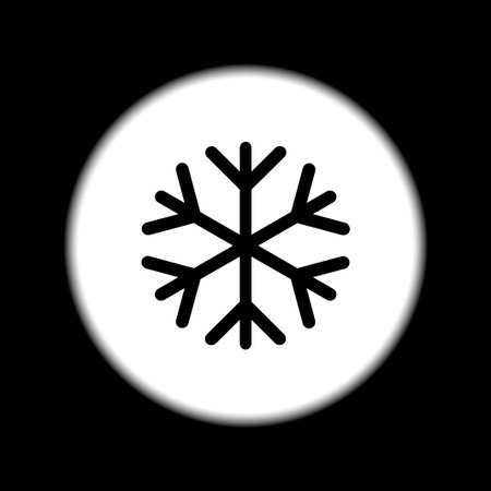 Snowflake flat icon. Vector illustration EPS 10のイラスト素材