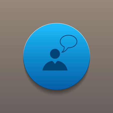 Flat  icon of businessman.  Flat design styleのイラスト素材