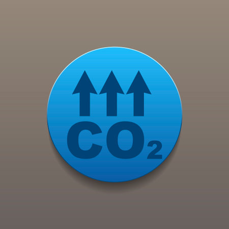 Chemistry sign. CO2 carbon dioxide icon. Flatのイラスト素材