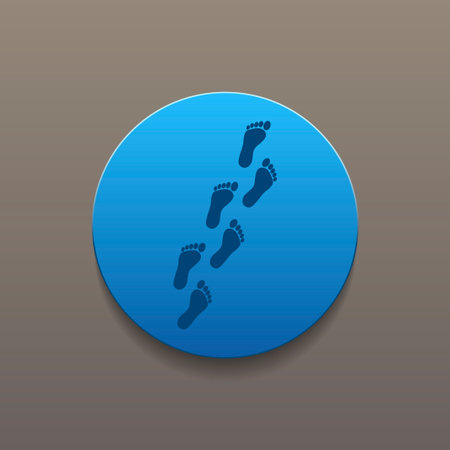 Feet prints. Flat design style eps 10のイラスト素材