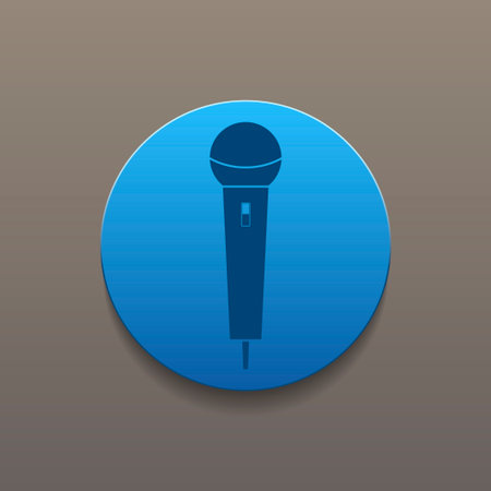 Microphone Icon. Flat design style eps 10のイラスト素材