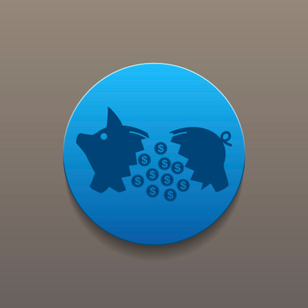 Pictograph of moneybox. Flat design style eps 10のイラスト素材