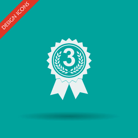 Vector medallion icon. Flat design style eps 10のイラスト素材