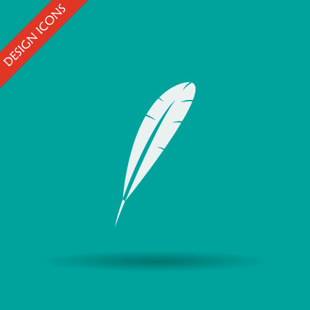 Feather Icon. Flat design style EPS 10のイラスト素材