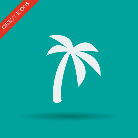 palm icon. Flat design style eps 10のイラスト素材
