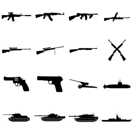 Flat Icons - Army. Concept illustration for design.のイラスト素材