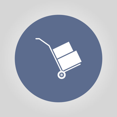 wheelbarrow for transportation of cargo, web icon. vector designのイラスト素材