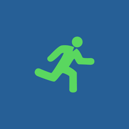 man running icon. Flat design styleのイラスト素材