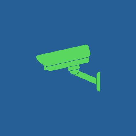 vector illustration silhouette of surveillance cameras. EPSのイラスト素材