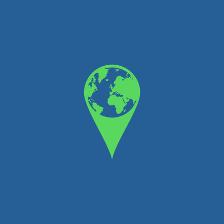 Pictograph of globe. Map pointer. Illustration vector EPS 10