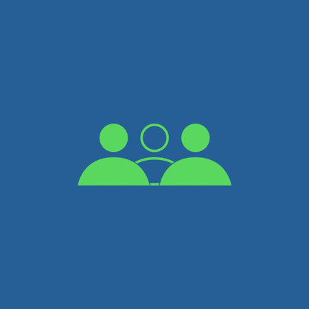 Flat icon of businessman. Flat design style
