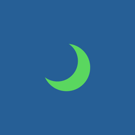 moon vector icon, Flat design style EPSのイラスト素材