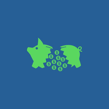 Pictograph of moneybox. Flat design style eps 10のイラスト素材