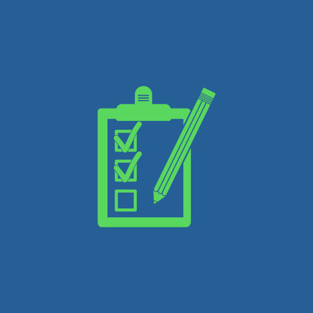 Pictograph of checklist. Flat design style eps 10のイラスト素材
