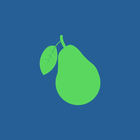 Vector Illustration of a Pear Icon. Flat design style eps 10のイラスト素材
