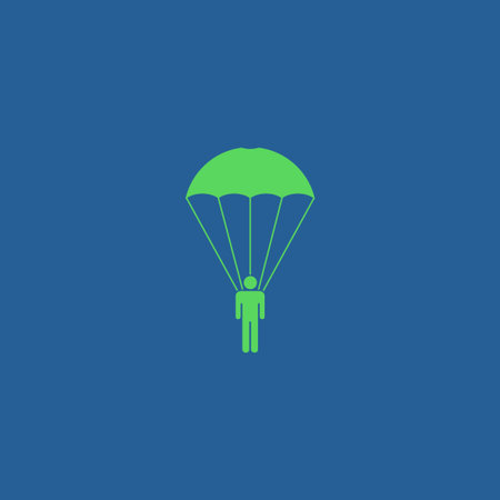 Parachute jumper. Vector concept illustration for design.のイラスト素材