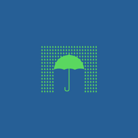 Umbrella sign icon. Rain protection symbol. Flat design styleのイラスト素材