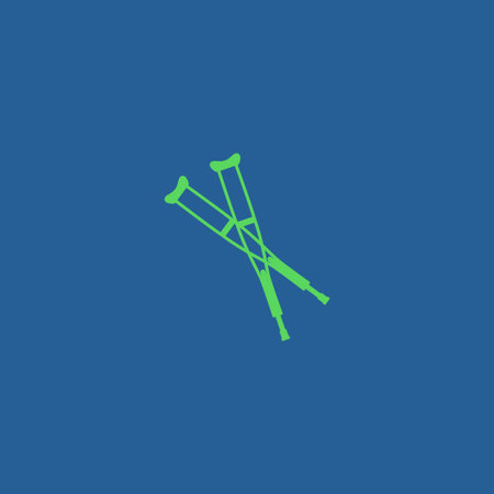 Crutches icon. Modern design flat style EPSのイラスト素材