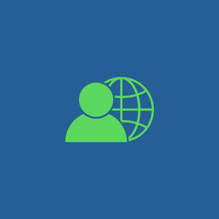 global business, business man icon, vector illustration. Flat design styleのイラスト素材