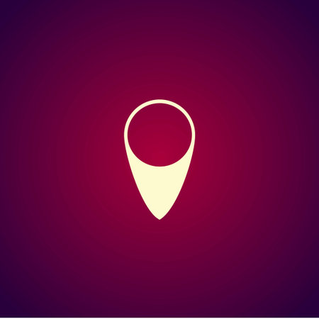Map pointer flat icon, vector illustration. Flat design style.のイラスト素材