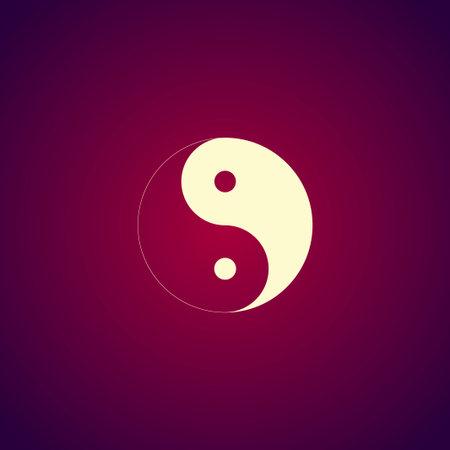 Yin Yang Symbol - Black and White Vector Illustrationのイラスト素材