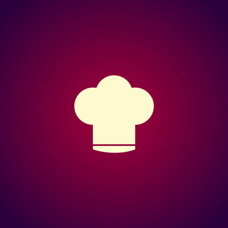 Chef cap vector icon. Flat design style eps 10のイラスト素材