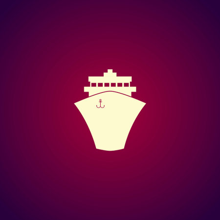 Ship icon. Flat design style eps 10のイラスト素材