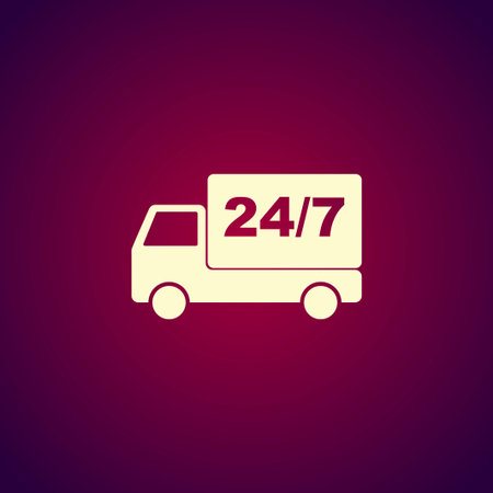 home delivery. Flat design styleのイラスト素材