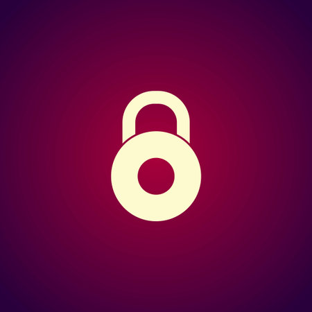 lock icon. Flat design style