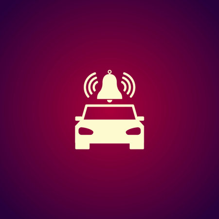 car alarm icon. Flat design styleのイラスト素材