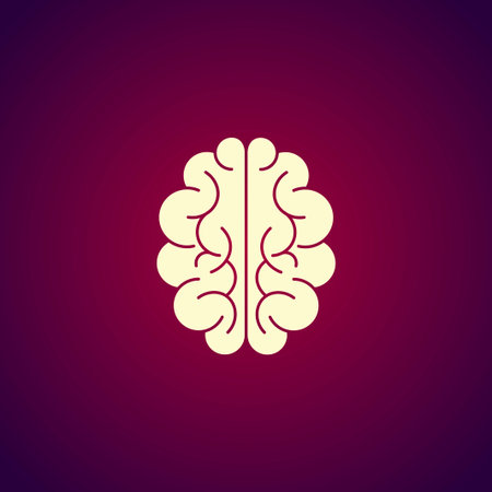 Brain icon. Flat style illustration.のイラスト素材