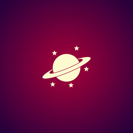 Jupiter planet icon. Modern design flat styleのイラスト素材