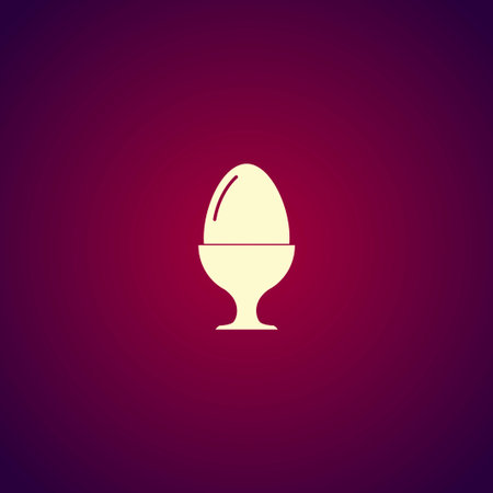 Flat a boiled egg vector icon. Vector concept illustration for design.のイラスト素材