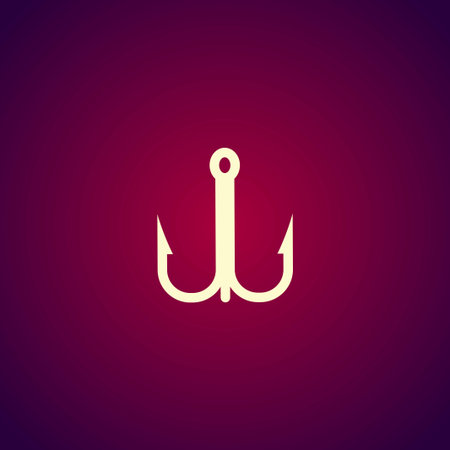 Hook icon. Flat design style