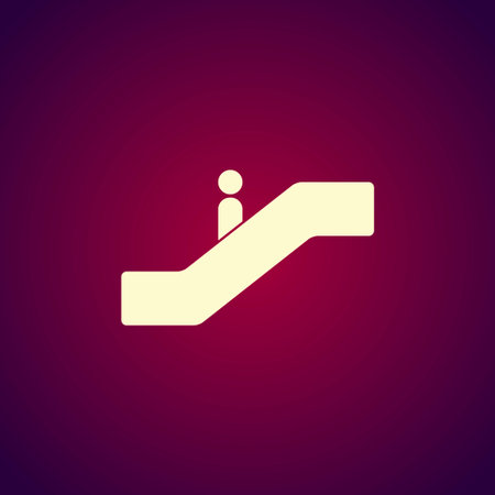 Escalator icon. Flat design style.のイラスト素材