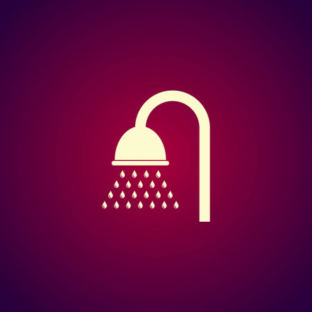 Shower icon. Flat design styleのイラスト素材