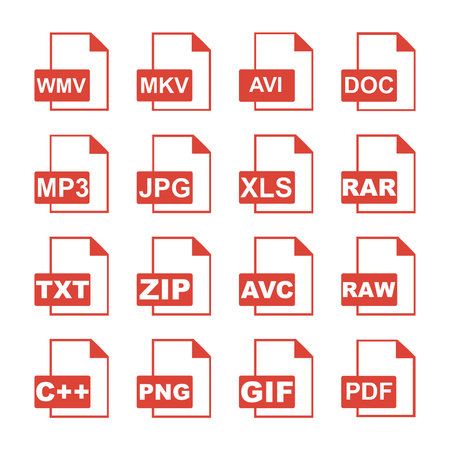 File Icons. Vector concept illustration for design.のイラスト素材