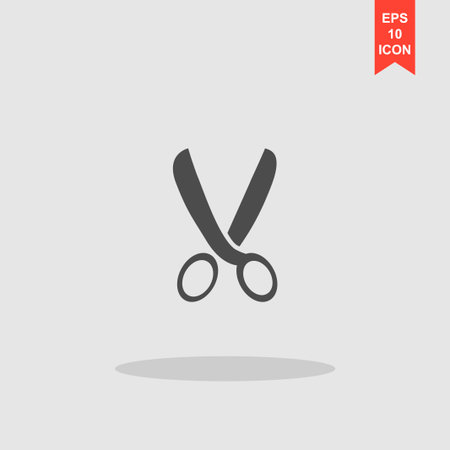 Scissors icon. Vector illustration. Flat design styleのイラスト素材