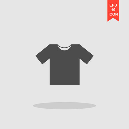 Tshirt icon, vector illustration. Flat design styleのイラスト素材