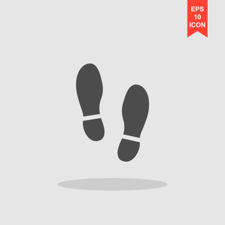 Imprint soles shoes icon. shoes print. Concept illustration for design.のイラスト素材